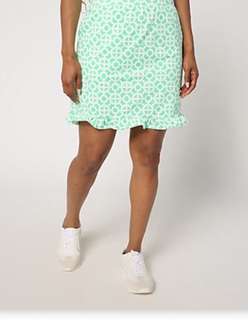 Belle Body by Kim Gravel Petite Geo Athletic Jersey
Ruffle Skort-Midori Green